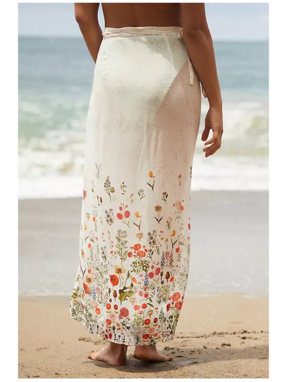 Payal Jain | Floral Cover-Up Maxi Wrap Skirt | NWT - Picture 4 of 7